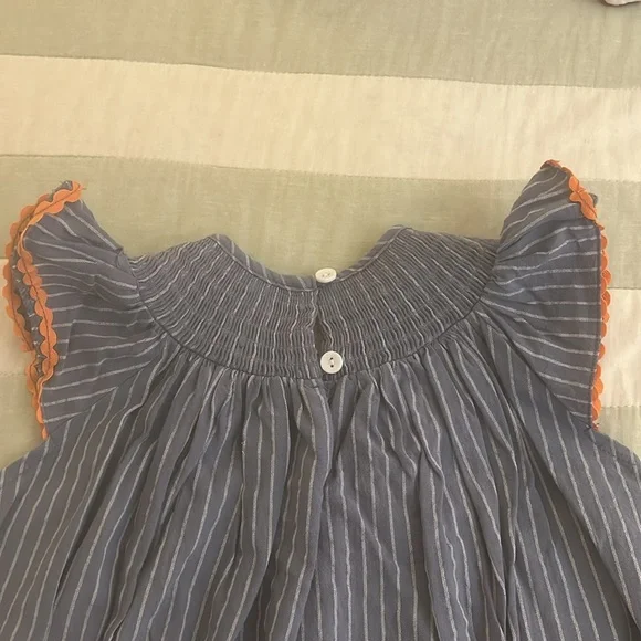 Lil Cactus smocked dress with turkeys and pumpkins size 5y - Picture 8 of 8